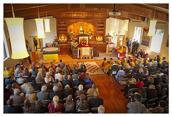 His Holiness the Dalai Lama addressing guests at the Drepung Loseling Monastery blessing ceremony in Atlanta on October 16th, 2010. Photo/Clay Walker His Holiness the Dalai Lama addressing guests at the Drepung Loseling Monastery blessing ceremony in Atlanta on October 16th, 2010. Photo/Clay Walker