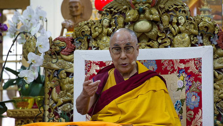 File photo of His Holiness the Dalai Lama at the Tsuglagkhang in Dharamsala, HP, India. (PhotoTenzin Choejor/OHHDL) File photo of His Holiness the Dalai Lama at the Tsuglagkhang in Dharamsala, HP, India. (PhotoTenzin Choejor/OHHDL)