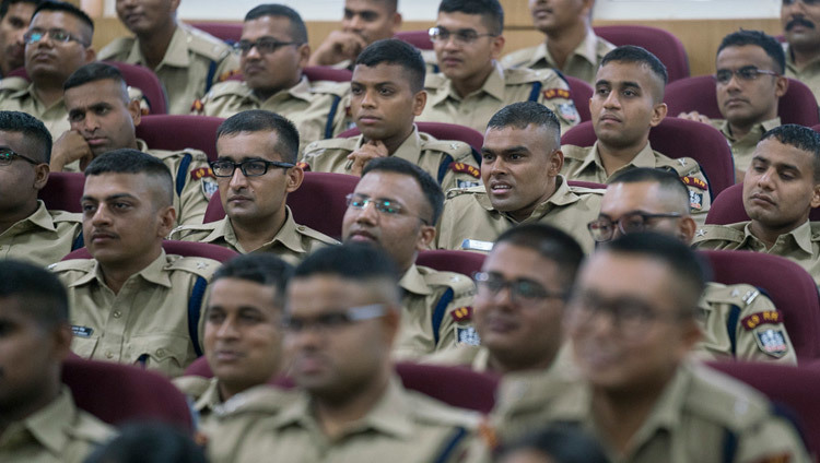 IPS officer trainees listening to His Holiness the Dalai Lama at the Sardar Vallabhbhai Patel National Police Academy in Hyderabad, Telangana, India on February 11, 2017. Photo by Tenzin Choejor/OHHDL IPS officer trainees listening to His Holiness the Dalai Lama at the Sardar Vallabhbhai Patel National Police Academy in Hyderabad, Telangana, India on February 11, 2017. Photo by Tenzin Choejor/OHHDL
