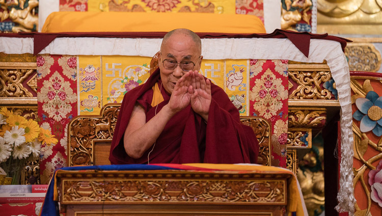 His Holiness the Dalai Lama speaking at Norbulingka Institue in Sidhpur, HP, India on March 9, 2017. Photo by Tenzin Choejor/OHHDL His Holiness the Dalai Lama speaking at Norbulingka Institue in Sidhpur, HP, India on March 9, 2017. Photo by Tenzin Choejor/OHHDL