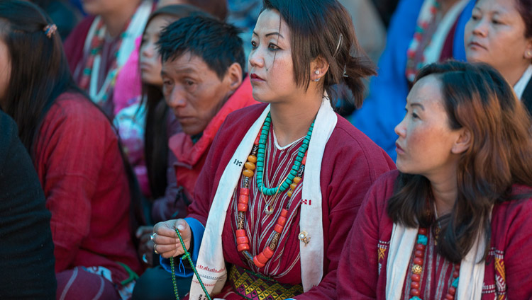 Members of the crowd listening to His Holiness the Dalai Lama at Buddha Park in Bomdila, AP, India on April 5, 2017. Photo by Tenzin Choejor/OHHDL Members of the crowd listening to His Holiness the Dalai Lama at Buddha Park in Bomdila, AP, India on April 5, 2017. Photo by Tenzin Choejor/OHHDL