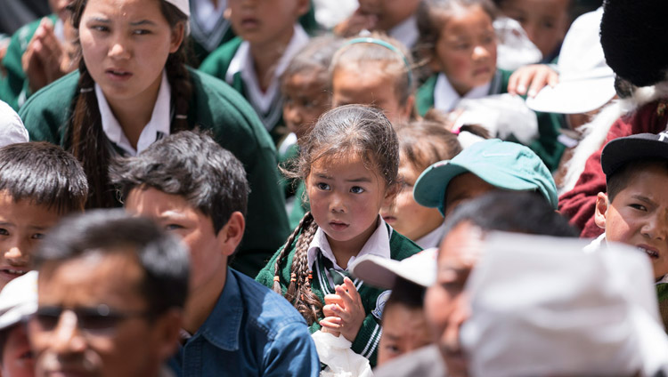 Members of the crowd listening to His Holiness the Dalai Lama speaking at Matho Monastery in Leh, Ladakh, J&K, India on July 20, 2017. Photo by Tenzin Choejor/OHHDL Members of the crowd listening to His Holiness the Dalai Lama speaking at Matho Monastery in Leh, Ladakh, J&K, India on July 20, 2017. Photo by Tenzin Choejor/OHHDL