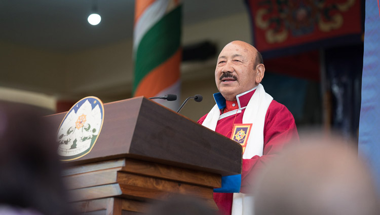 R.K. Khrimey, the National Convener of the Core Group for the Tibetan Cause speaking at the Thank You India celebrations in Dharamsala, HP, India on March 31, 2018. Photo by Tenzin Choejor R.K. Khrimey, the National Convener of the Core Group for the Tibetan Cause speaking at the Thank You India celebrations in Dharamsala, HP, India on March 31, 2018. Photo by Tenzin Choejor