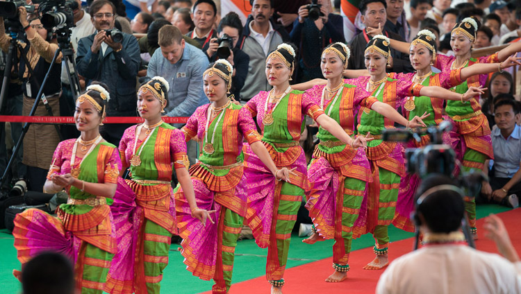 Members of TIPA performing an Indian classical dance during the Thank You India celebration at the Main Tibetan Temple courtyard in Dharamsala, HP, India on March 31, 2018. Photo by Tenzin Choejor Members of TIPA performing an Indian classical dance during the Thank You India celebration at the Main Tibetan Temple courtyard in Dharamsala, HP, India on March 31, 2018. Photo by Tenzin Choejor