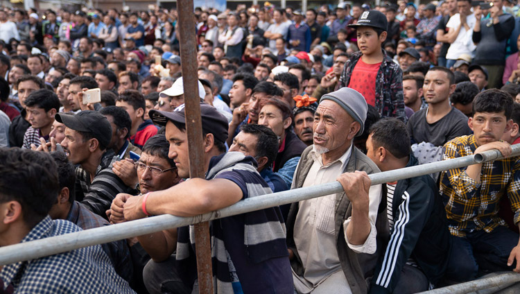 Some of the more than 8000 people attending His Holiness the Dalai Lama's talk at Hussaini Park in Kargil, Ladakh, J&K, India on July 25, 2018. Photo by Tenzin Choejor Some of the more than 8000 people attending His Holiness the Dalai Lama's talk at Hussaini Park in Kargil, Ladakh, J&K, India on July 25, 2018. Photo by Tenzin Choejor