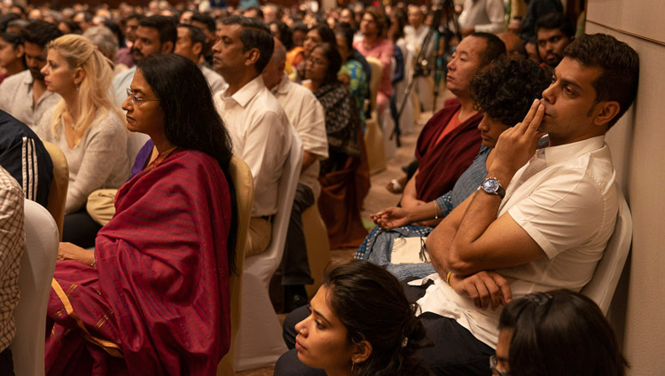 Some of the more than 1000 people attending His Holiness the Dalai Lama'a talk in Bengaluru, Karnataka, India on August 12, 2018. Photo by Tenzin Choejor Some of the more than 1000 people attending His Holiness the Dalai Lama'a talk in Bengaluru, Karnataka, India on August 12, 2018. Photo by Tenzin Choejor