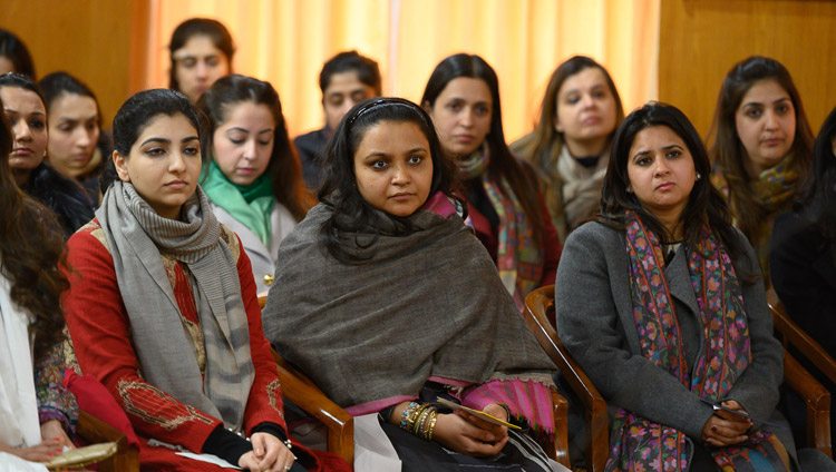 Members of the Young FICCI Ladies Organisation listening to His Holiness the Dalai Lama at his residence in Dharamsala, HP, India on February 18, 2019. Photo by Tenzin Choejor Members of the Young FICCI Ladies Organisation listening to His Holiness the Dalai Lama at his residence in Dharamsala, HP, India on February 18, 2019. Photo by Tenzin Choejor