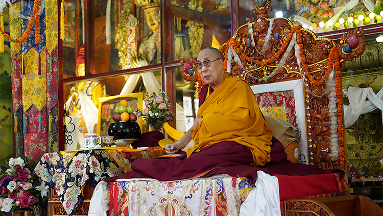 His Holiness the Dalai Lama addressing the monks during his visit to Ön Ngari Monastery in Manali, HP, India on August 23, 2019. Photo by Ven Tenzin Jamphel His Holiness the Dalai Lama addressing the monks during his visit to Ön Ngari Monastery in Manali, HP, India on August 23, 2019. Photo by Ven Tenzin Jamphel