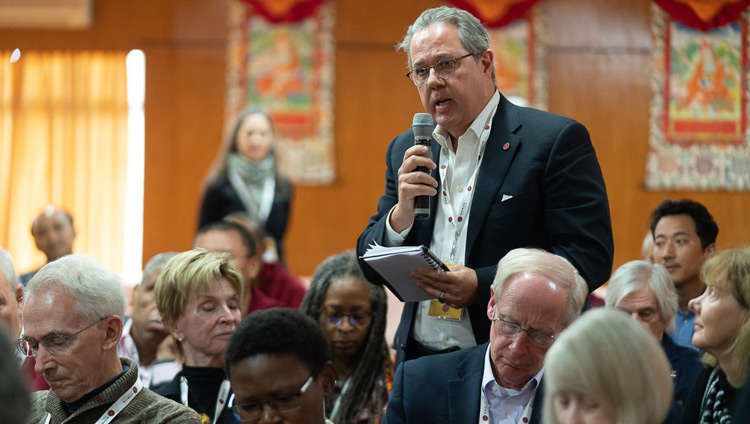 of the Mind & Life Conversations with His Holiness the Dalai Lama at His Holiness's residence in Dharamsala, HP, India on November 1, 2019. Photo by Tenzin Choejor of the Mind & Life Conversations with His Holiness the Dalai Lama at His Holiness's residence in Dharamsala, HP, India on November 1, 2019. Photo by Tenzin Choejor