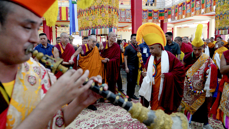 His Holiness the Dalai Lama arriving at Drepung Gomang Monastery in Mundgod, Karnataka, India on December 12, 2019. Photo by Lobsang Tsering His Holiness the Dalai Lama arriving at Drepung Gomang Monastery in Mundgod, Karnataka, India on December 12, 2019. Photo by Lobsang Tsering
