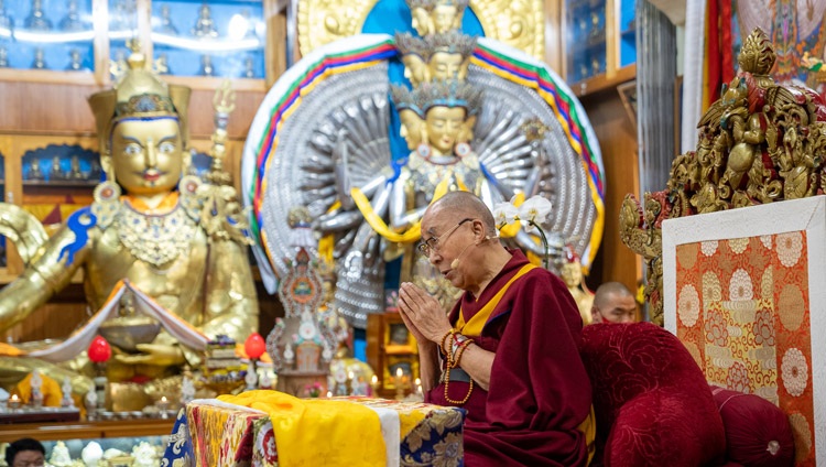 His Holiness the Dalai Lama conferring the Avalokiteshvara Empowerment at the Main Tibetan Temple in Dharamsala HP, India on June 2, 2022. Photo by Tenzin Choejor His Holiness the Dalai Lama conferring the Avalokiteshvara Empowerment at the Main Tibetan Temple in Dharamsala HP, India on June 2, 2022. Photo by Tenzin Choejor