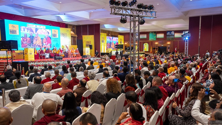 A view of the meeting hall at the Ashok Hotel during the Global Buddhist Summit 2023 in New Delhi, India on April 21, 2023. Photo by Tenzin Choejor A view of the meeting hall at the Ashok Hotel during the Global Buddhist Summit 2023 in New Delhi, India on April 21, 2023. Photo by Tenzin Choejor