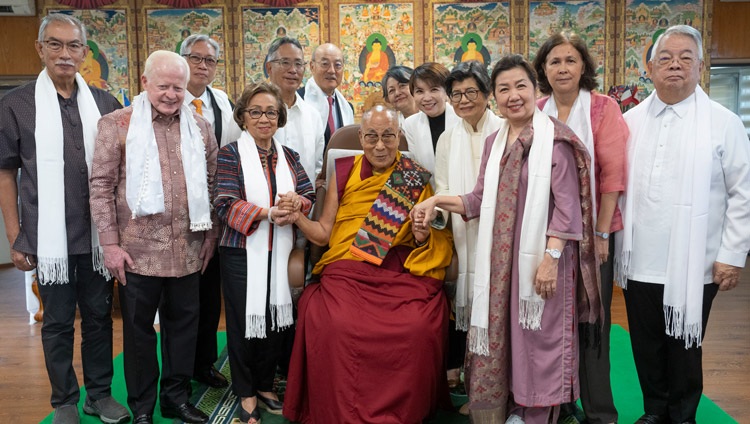 Ramon Magsaysay Award Laureates, the Ramon Magsaysay Award Foundation Board of Trustees, and His Holiness the Dalai Lama pose for a group photo at the conclusion of their meeting at his residence in Dharamsala, HP, India on September 4, 2024. Photo by Tenzin Choejor Ramon Magsaysay Award Laureates, the Ramon Magsaysay Award Foundation Board of Trustees, and His Holiness the Dalai Lama pose for a group photo at the conclusion of their meeting at his residence in Dharamsala, HP, India on September 4, 2024. Photo by Tenzin Choejor