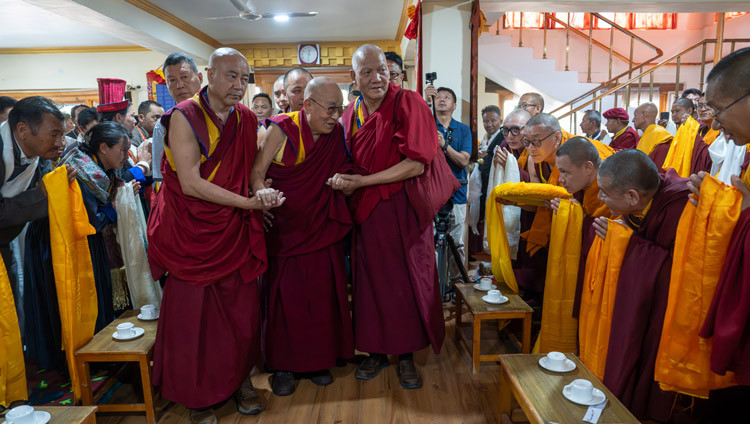 HIs Holiness the Dalai Lama arriving at his residence in Shewatsel, Leh, Ladakh, India on July 12, 2025. Photo by Tenzin Choejor