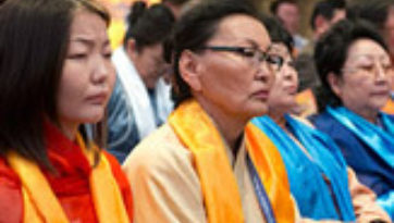 First Day of Teachings for Mongolian Buddhists in Delhi