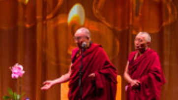 Greeting Tibetans, Tibet Supporters and Addressing the Public at the O2 Arena