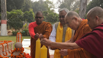 His Holiness the Dalai Lama Visits the Buddha Smriti Park, Patna