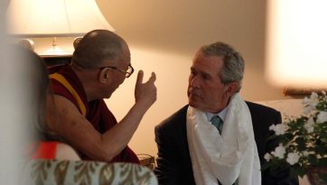 His Holiness the Dalai Lama Offers Condolences to President Bush
