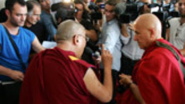 His Holiness the Dalai Lama arrives in Toulouse, France