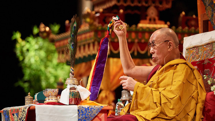 His Holiness the Dalai Lama conferring the Avalokiteshvara Empowerment at the Zenith Center in Strasbourg, France on September 18, 2016. Photo/Olivier Adam His Holiness the Dalai Lama conferring the Avalokiteshvara Empowerment at the Zenith Center in Strasbourg, France on September 18, 2016. Photo/Olivier Adam