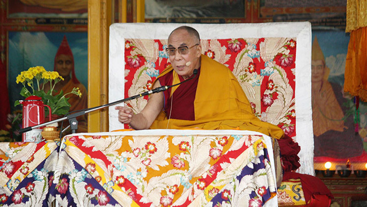 His Holiness the Dalai Lama remarking on his retirement from political responsibilities during a public teaching at the Main Tibetan Temple in Dharamsala, HP, India on March 19, 2011. (Photo by Tenzin Choejor/OHHDL) His Holiness the Dalai Lama remarking on his retirement from political responsibilities during a public teaching at the Main Tibetan Temple in Dharamsala, HP, India on March 19, 2011. (Photo by Tenzin Choejor/OHHDL)