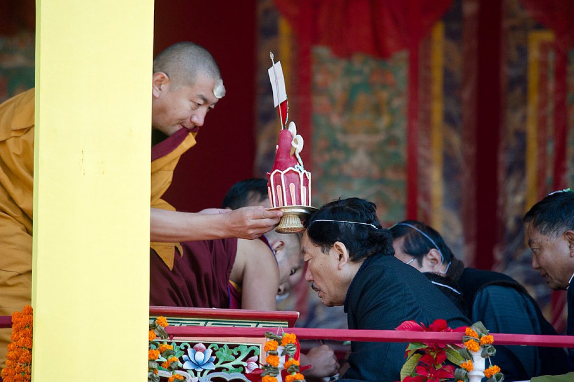Gantok Day3 01 Chief Minister Receiving Blessing Longlife Ceremony