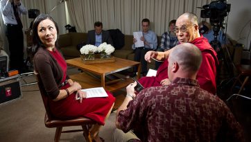 Ann Curry Interviews His Holiness the Dalai Lama for NBC's Today Show