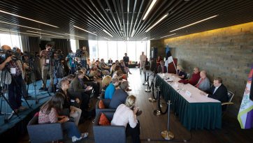 His Holiness Meets with the Press in Estonia