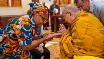 His Holiness's Meeting with Nobel Peace Laureate Leymah Gbowee